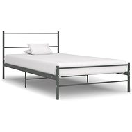 Bed frame gray metal 100x200 cm - Bed Frame