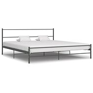 Bed frame gray metal 200x200 cm - Bed