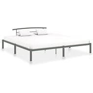 Bed frame gray metal 200x200 cm - Bed