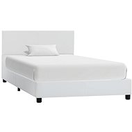 Bed frame white faux leather 100x200 cm - Bed Frame