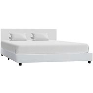Bed frame white faux leather 140x200 cm - Bed Frame