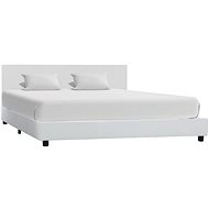 Bed frame white faux leather 160x200 cm - Bed Frame