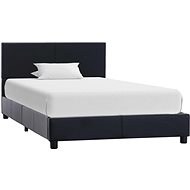 Bed frame black faux leather 100x200 cm - Bed Frame
