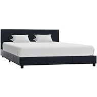 Bed frame black faux leather 140x200 cm - Bed Frame
