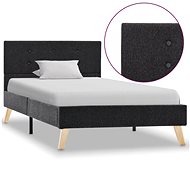Bed frame dark gray textile 90x200 cm - Bed Frame