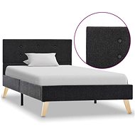 Bed frame dark gray textile 100x200 cm - Bed Frame