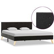 Bed frame dark gray textile 140x200 cm - Bed Frame
