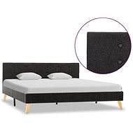 Bed frame dark gray textile 160x200 cm - Bed Frame