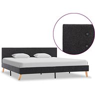 Bed frame dark gray textile 180x200 cm - Bed Frame