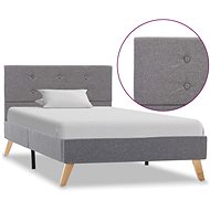 Bed frame light gray textile 90x200 cm - Bed Frame