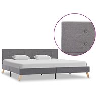 Bed frame light gray textile 180x200 cm - Bed Frame
