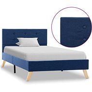 Bed frame blue textile 90x200 cm - Bed Frame