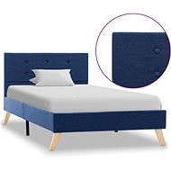 Bed frame blue textile 100x200 cm - Bed Frame