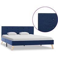 Bed frame blue textile 140x200 cm - Bed Frame