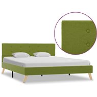 Bed frame green textile 140x200 cm - Bed Frame