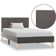 Bed frame taupe textile 90x200 cm - Bed Frame