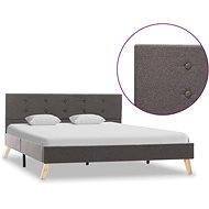 Bed frame taupe textile 140x200 cm - Bed Frame