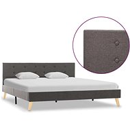 Bed frame taupe textile 160x200 cm - Bed Frame