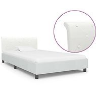 Bed frame white faux leather 90x200 cm - Bed Frame
