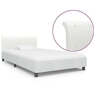 Bed frame white faux leather 100x200 cm - Bed Frame