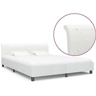 Bed frame white faux leather 180x200 cm - Bed Frame