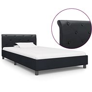 Bed frame black faux leather 90x200 cm - Bed Frame