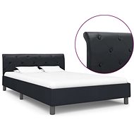 Bed frame black faux leather 120x200 cm - Bed Frame