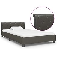 Bed frame gray faux leather 90x200 cm - Bed Frame