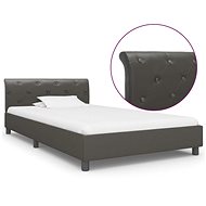 Bed frame gray faux leather 100x200 cm - Bed Frame