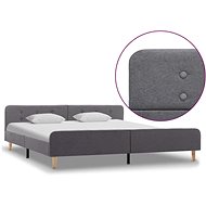 Bed frame light gray textile 180x200 cm - Bed Frame