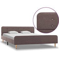 Bed frame taupe textile 140x200 cm - Bed Frame