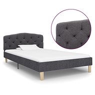 Bed frame dark gray textile 90x200 cm - Bed Frame