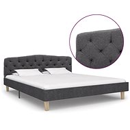Bed frame dark gray textile 140x200 cm - Bed Frame