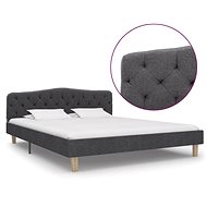 Bed frame dark gray textile 160x200 cm - Bed Frame