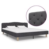 Bed frame dark gray textile 180x200 cm - Bed Frame
