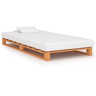 Bed frame made of brown solid pine pallets 90x200 cm - Bed