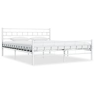 White metal bed frame 160x200 cm - Bed