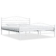 White metal bed frame 160x200 cm - Bed