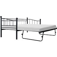 Bed frame black steel 180x200 / 90x200 cm - Bed