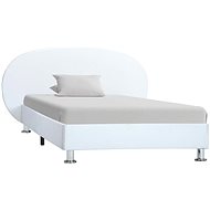Bed frame white faux leather 100x200 cm - Bed Frame