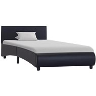 Bed frame black faux leather 100x200 cm - Bed Frame