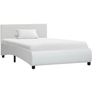 Bed frame white faux leather 90x200 cm - Bed Frame