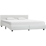 Bed frame white faux leather 180x200 cm - Bed Frame