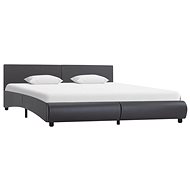 Bed frame gray faux leather 180x200 cm - Bed Frame