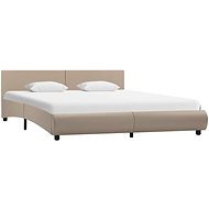 Cappuccino bed frame faux leather 160x200 cm - Bed Frame