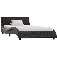 Bed frame black faux leather 90x200 cm - Bed Frame