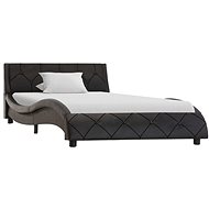 Bed frame black faux leather 100x200 cm - Bed Frame