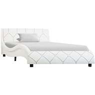 Bed frame white faux leather 100x200 cm - Bed Frame