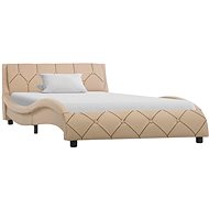 Bed frame cappuccino faux leather 100x200 cm - Bed Frame