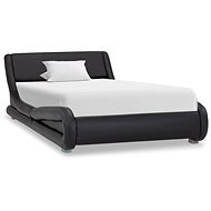 Bed frame black faux leather 90x200 cm - Bed Frame